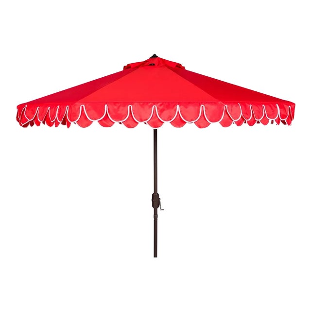 Elegant Valance 11 Ft Umbrella - Red For Sale
