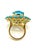 Bochic "Capri" Natural Oval Shape Blue Topaz & Diamond Set In 18K Gold & Silver For Sale In New York - Image 6 of 18
