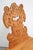 Wood Neo-Baroque Folk Art Plank Chair Awith Vegetable Ornamentation, Italy, 1950 For Sale - Image 7 of 9