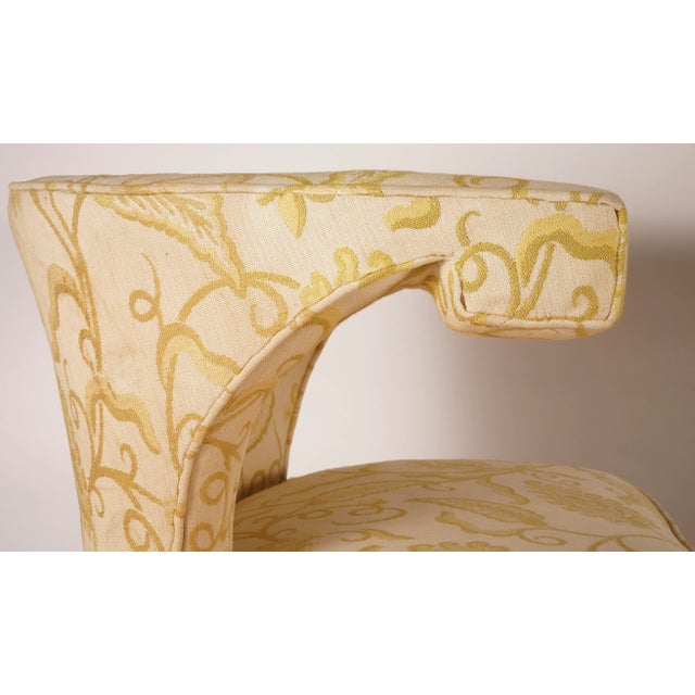 Wood 1960s Vintage Tommi Parzinger Veronese Klismos Upholstered Armchairs- Set of 2 For Sale - Image 7 of 12