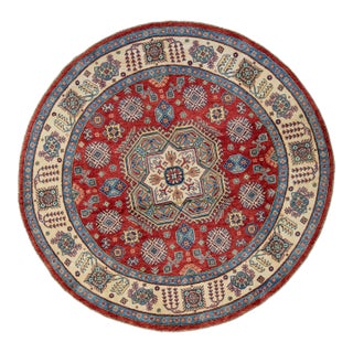 Oriental Hand Knotted Round Rug 7'10" x 7'11" #17998 For Sale
