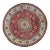Oriental Hand Knotted Round Rug 7'10" x 7'11" #17998 For Sale