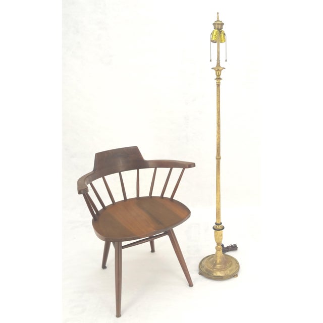 C. 1920s Solid Brass Deco Nouveau Floor Lamp For Sale - Image 6 of 7
