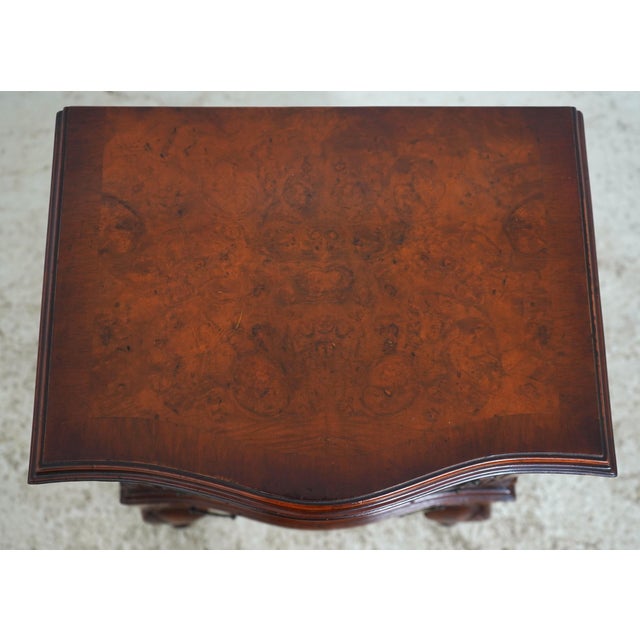 Vintage Small Size English Burl Wood Highboy For Sale In Philadelphia - Image 6 of 15