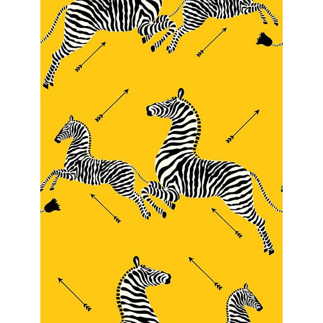 Scalamandre Zebras, Yellow Wallpaper Chairish