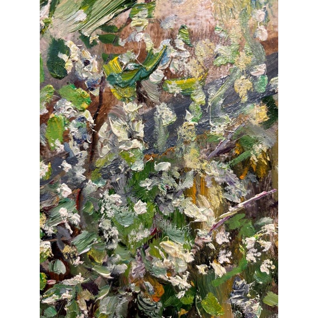 1990s Georgij Moroz, Flowers on the Terrace, Oil on Cardboard, 1997 For Sale - Image 5 of 6