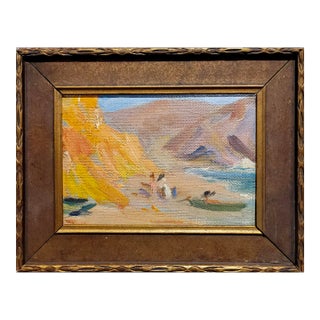 Jane McDuffie Thurston-1920s Laguna Beach Scene-Oil Painting For Sale