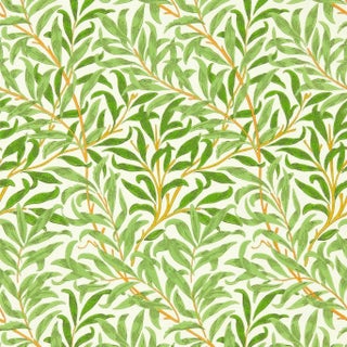 Morris & Co Willow Bough Wallpaper in Leaf Green - a Sample For Sale