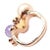 Purple Chanel Mademoiselle Rose Gold Diamond Amethyst Citrine Ring, Size 5.75 For Sale - Image 8 of 11