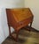 Lh25 Vintage French Country Drop Leaf Secretary Desk Solid Oak For Sale - Image 4 of 12