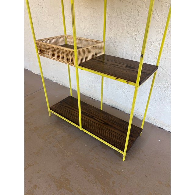 Vintage 1960s Arthur Umanoff Iron Oak Étagère Room Divider Shelving Unit, Attributed For Sale - Image 9 of 9