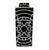 Large Art Deco Style Black & White Geometric Ceramic Ginger Jar Make a bold statement with this striking, contemporary Art...