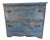 Early American Blue Painted Chest of Drawers With Two Long Drawers, Ogee-Form Base in Front and Sides For Sale