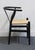 Wood Four Hands Grass Roots Collection Solid Teak Wishbone Back Dining Arm Chair W. Rush Seat For Sale - Image 7 of 10