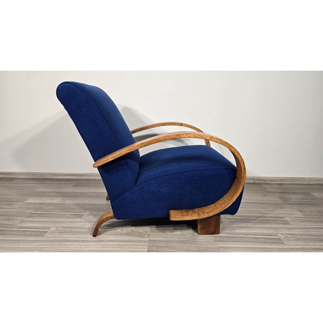 Art Deco Lounge Chair by Jindřich Halabala, 1950s For Sale - Image 3 of 11