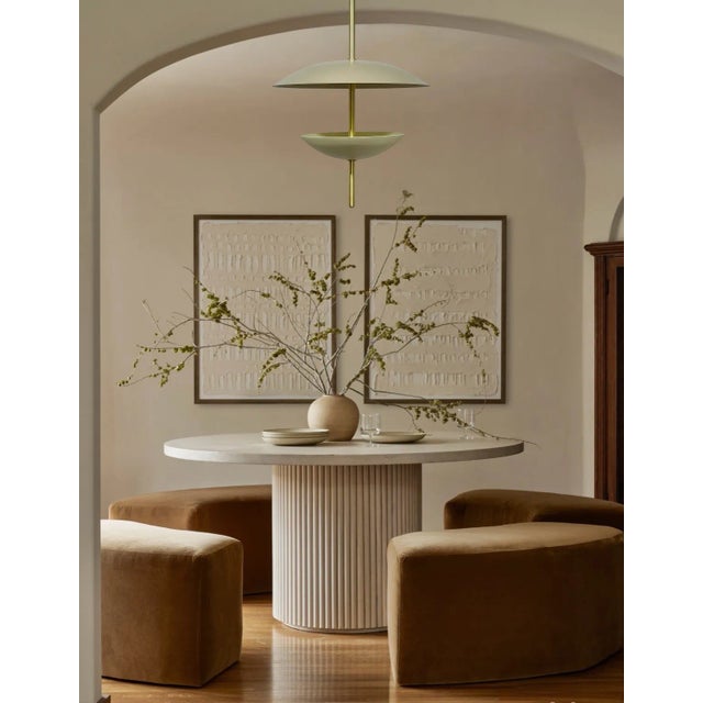 Modern 4 Light Brass Pendant Light Fixture For Sale - Image 6 of 6