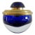 Italian Hand-Blown Murano in Cobalt Blue & Clear With Brass Mounts, Atomizer/Decorative Object For Sale