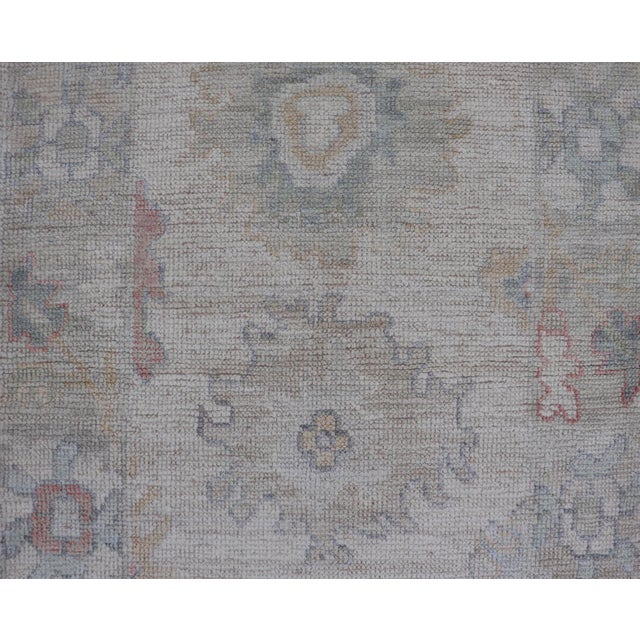 Measures: 2'1 x 4'7 Afghanistan Oushak Rug with Soft Gray Field and Faded Floral Motifs. Keivan Woven Arts / Rug /AWR-314,...