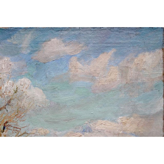 early spring landscape. Oil on canvas, 70x80 cm dontsov german (1916. Saratow, russia – 2001. Riga, latvia) his...
