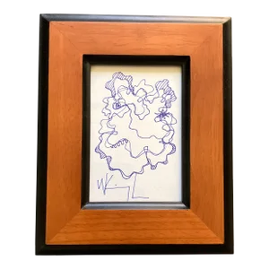 1980’s Original Wayne Cunningham Abstract Pen and Ink Drawing