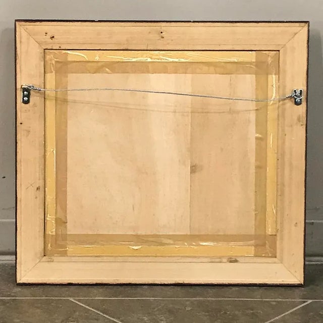 Vintage Framed Oil Painting on Board by A. Sergier For Sale - Image 10 of 11