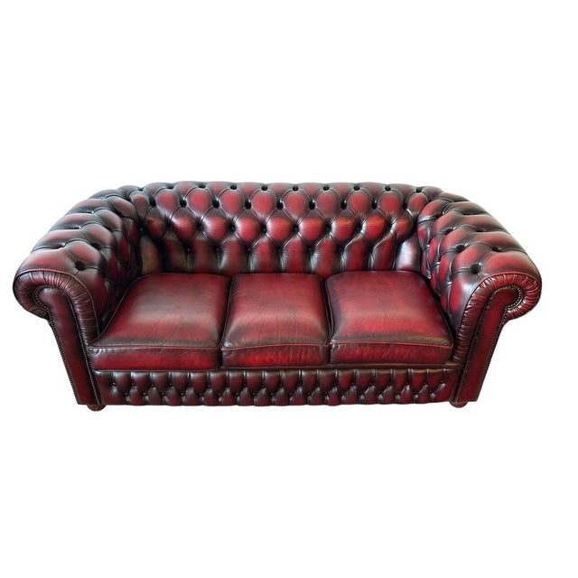 Chesterfield Sofa in Leather For Sale - Image 3 of 12