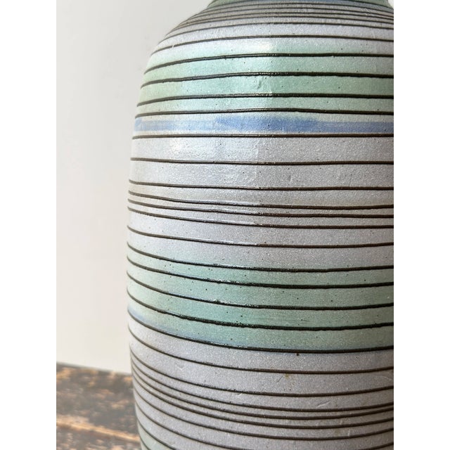 Vintage Large-Scale Glazed Ceramic Bottle Lamp Attributed to Lee Rosen for Design Technics, Circa Mid-20th Century For Sale - Image 12 of 15