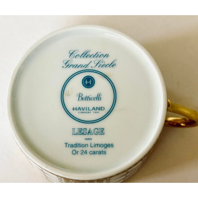 Royal Limoges Breakfast Cup and Saucer, "Recamier - Grande Armee" For Sale In San Francisco - Image 6 of 7
