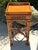 Burnt Umber 20th Century, Chinese Chippendale, Mahogany, Occasional Table, Lamp, Side/Tea Service, W/Sliding Drawer, Fretwork, and a Finial, 1970 For Sale - Image 8 of 12