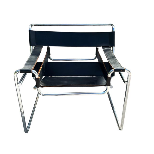 Mid 20th Century Mid Century Modern Wassily Style Chair For Sale In West Palm - Image 6 of 6