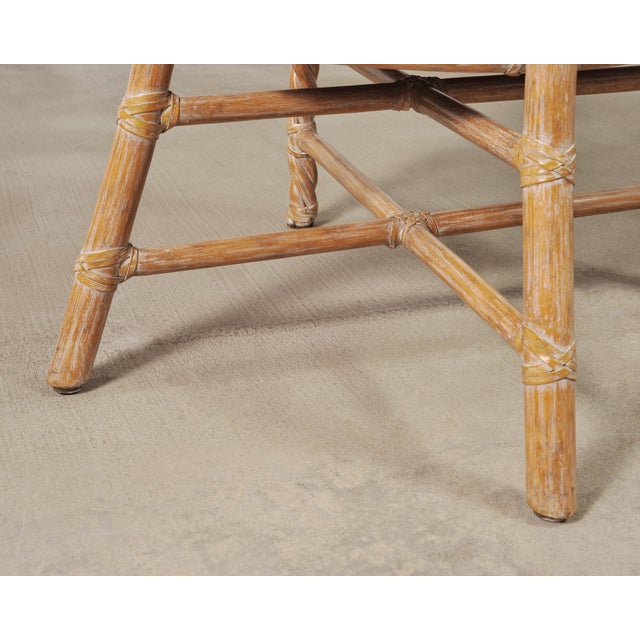 Set of Eight McGuire Organic Barley Twisted Rattan Dining Chairs For Sale - Image 16 of 18