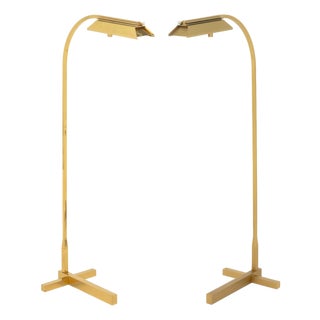 Casella Lighting Adjustable Floor Lamps, Pair For Sale