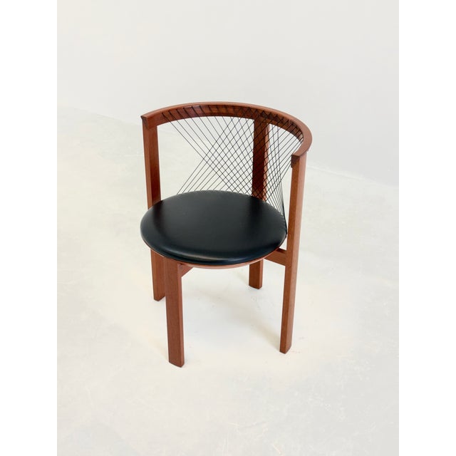 Black String Chairs by Niels Jørgen Haugesen for Tranekær Furniture, 1970s, Set of 4 For Sale - Image 8 of 18