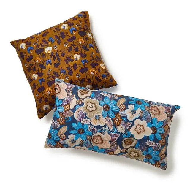 Our Boogie Oogie Oogie Blue Pillow is made in a Belgian cotton/linen blend and crafted with attention to detail, ensuring...