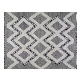 New Moroccan Modern Hand Knotted Wool Rug, 9x11'9 For Sale