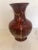 Vintage Hand-Painted Golden Color Bamboo Glass Vase For Sale - Image 12 of 12