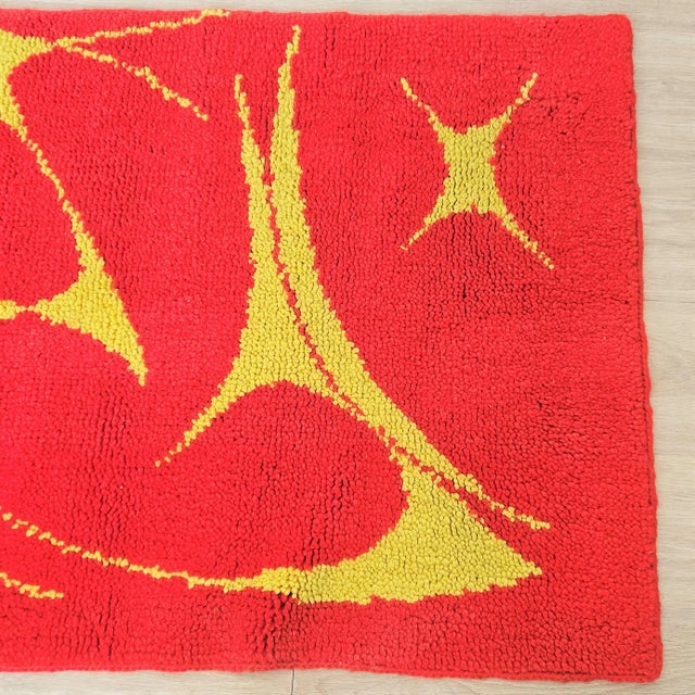 Vintage Space Age Hand-Knotted Sputnik Rug, 1960s For Sale - Image 4 of 6