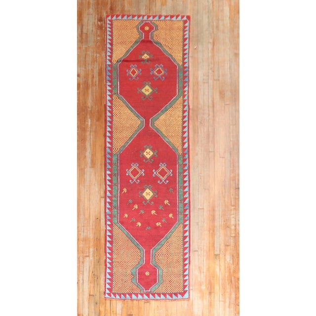 Early 20th Century Turkish Anatolian Runner - 3' x 10'11" For Sale - Image 12 of 18
