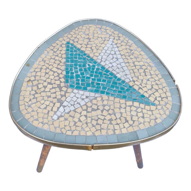 Mosaic Flower and Plant Stand, 1950s For Sale