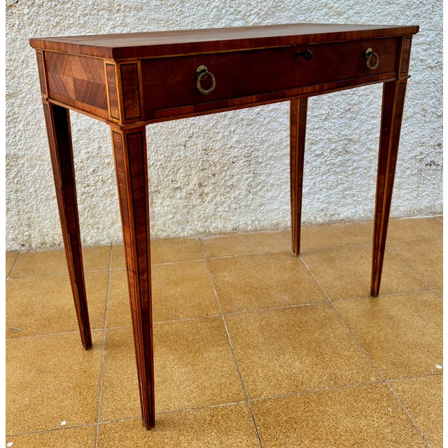French Walnut Veneer Table, 1940s For Sale - Image 4 of 12