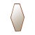 Mid Century Modern Walnut Hexagon Wall Mirror For Sale - Image 13 of 13