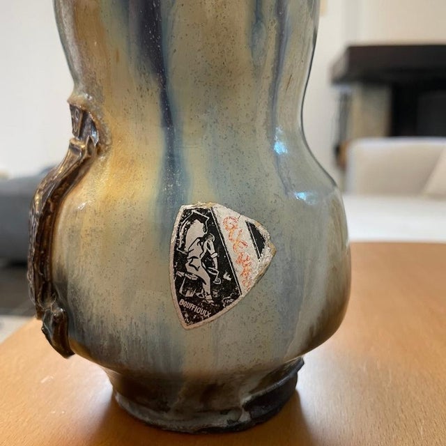1940s Flamed Stoneware Vase by Roger Guérin, 1940s For Sale - Image 5 of 6