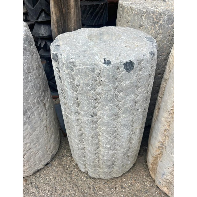 Vintage Mongolian Stone Field Roller For Sale - Image 4 of 4