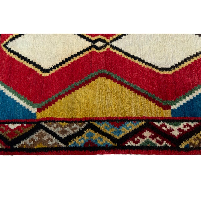 Textile Gabbeh Nomadic Rug For Sale - Image 7 of 10