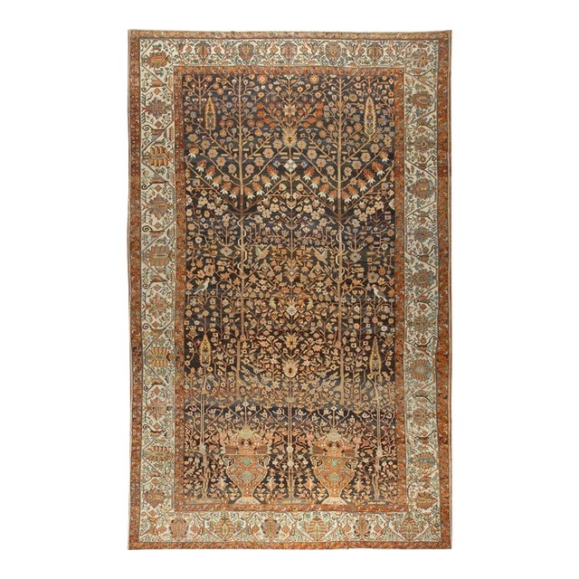 Early 20th Century Persian Bakhtiari Oversize Snake Rug - 13'7" x 22' For Sale