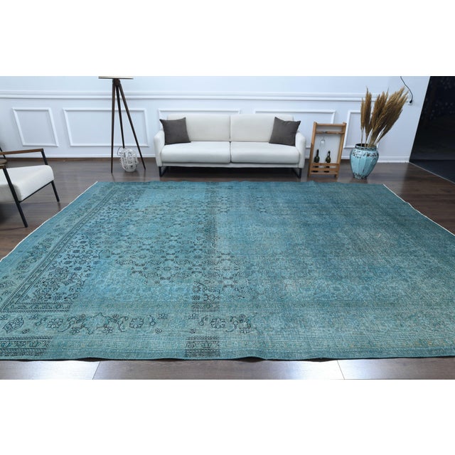 1970s Vintage Persian Handmade Wool Cotton Area Rug For Sale - Image 4 of 11