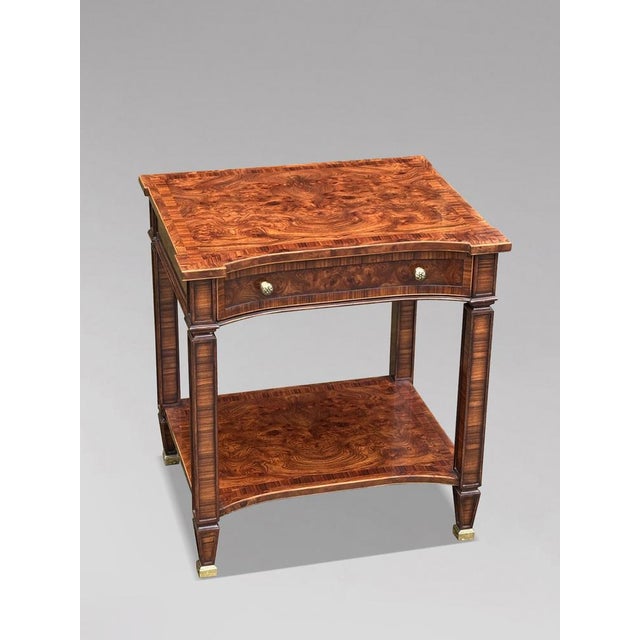 Wood Walnut Side Tables from Brights of Nettlebed, 1980s, Set of 2 For Sale - Image 7 of 11