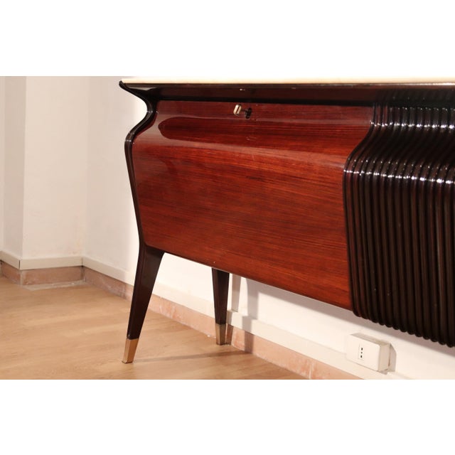 Mid-Century Credenza in Mahogany, Rosewood and Onyx by Osvaldo Borsani, Italy, 1950s For Sale - Image 18 of 18