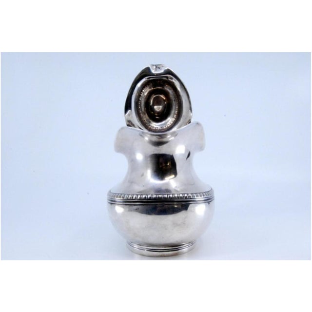 Silver Milk Jug with Pearly Trim and Knob Lid For Sale - Image 6 of 10