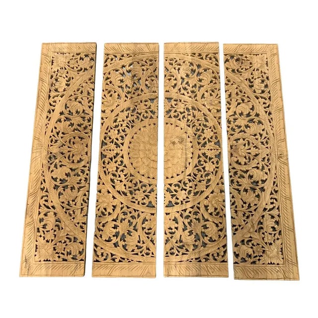 This beautiful lotus flower mandala is crafted from reclaimed teak planks and each plank piece is joined together to...